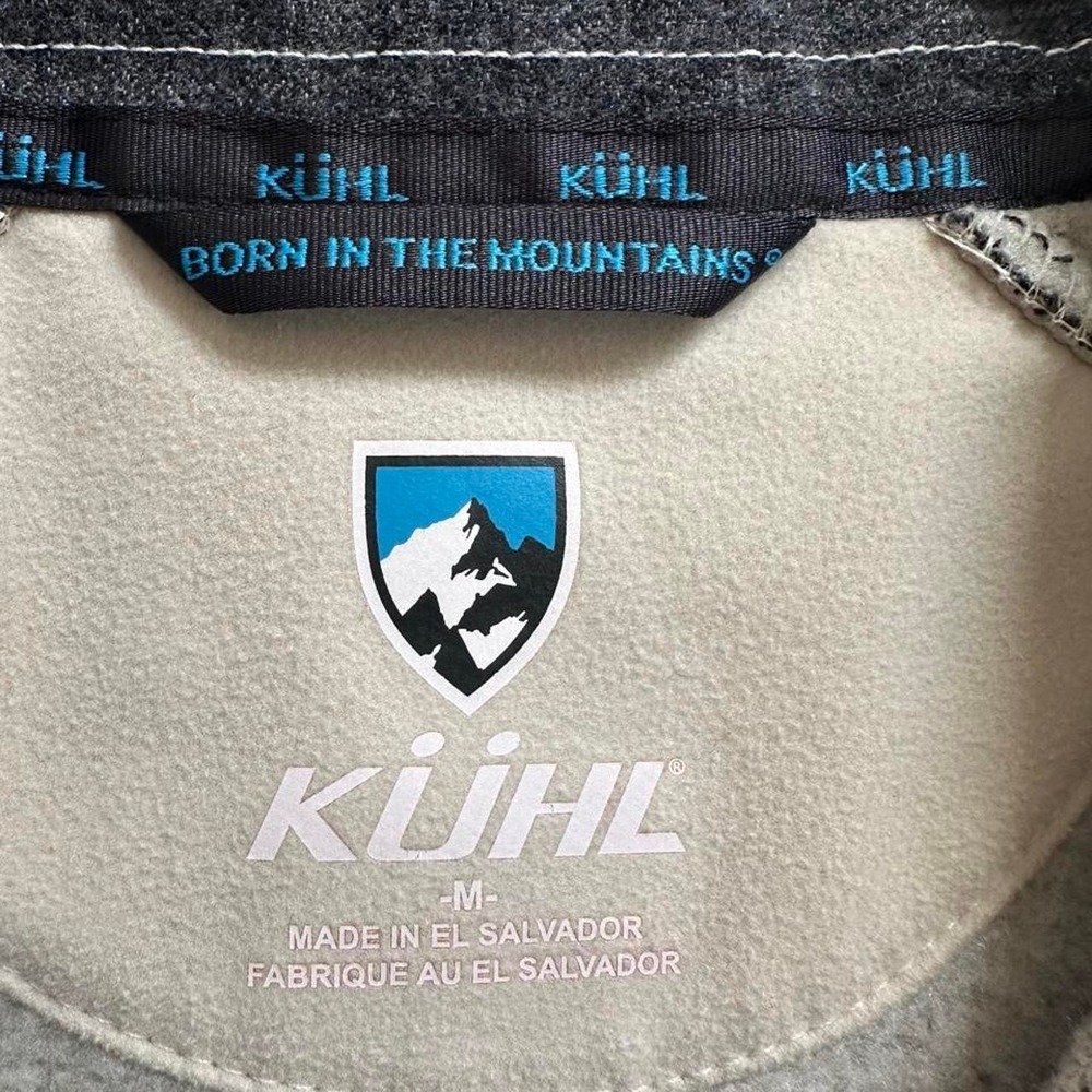 KUHL Alfpaca Fleece Jacket  Two Tone Colorblock Full Zip Gray Beige 
Medium - Picture 6 of 8